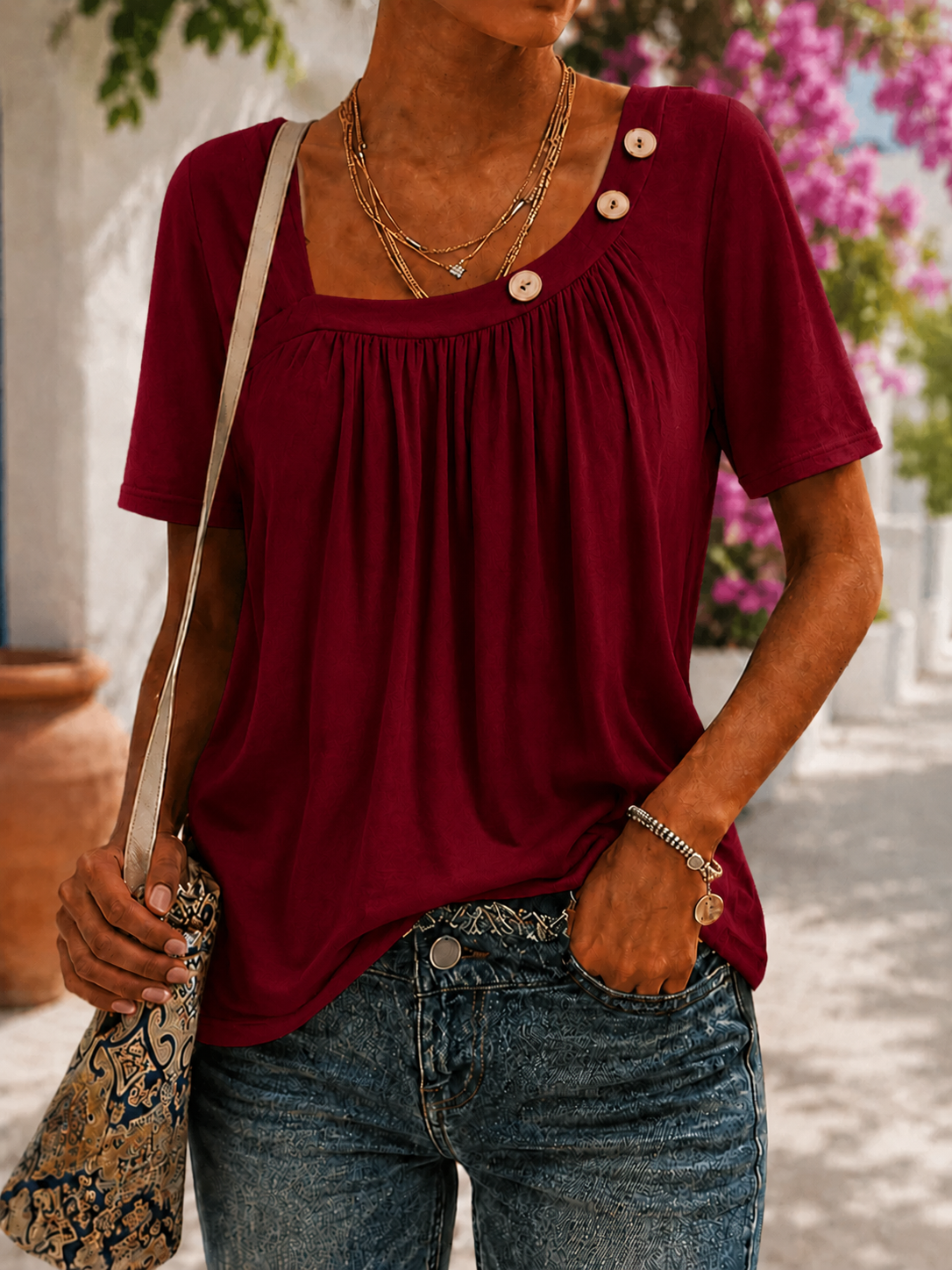 Blusa - Élyra Button Top